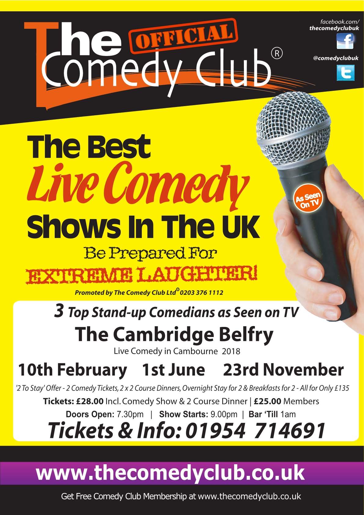 Belfry - comedy nights 2018