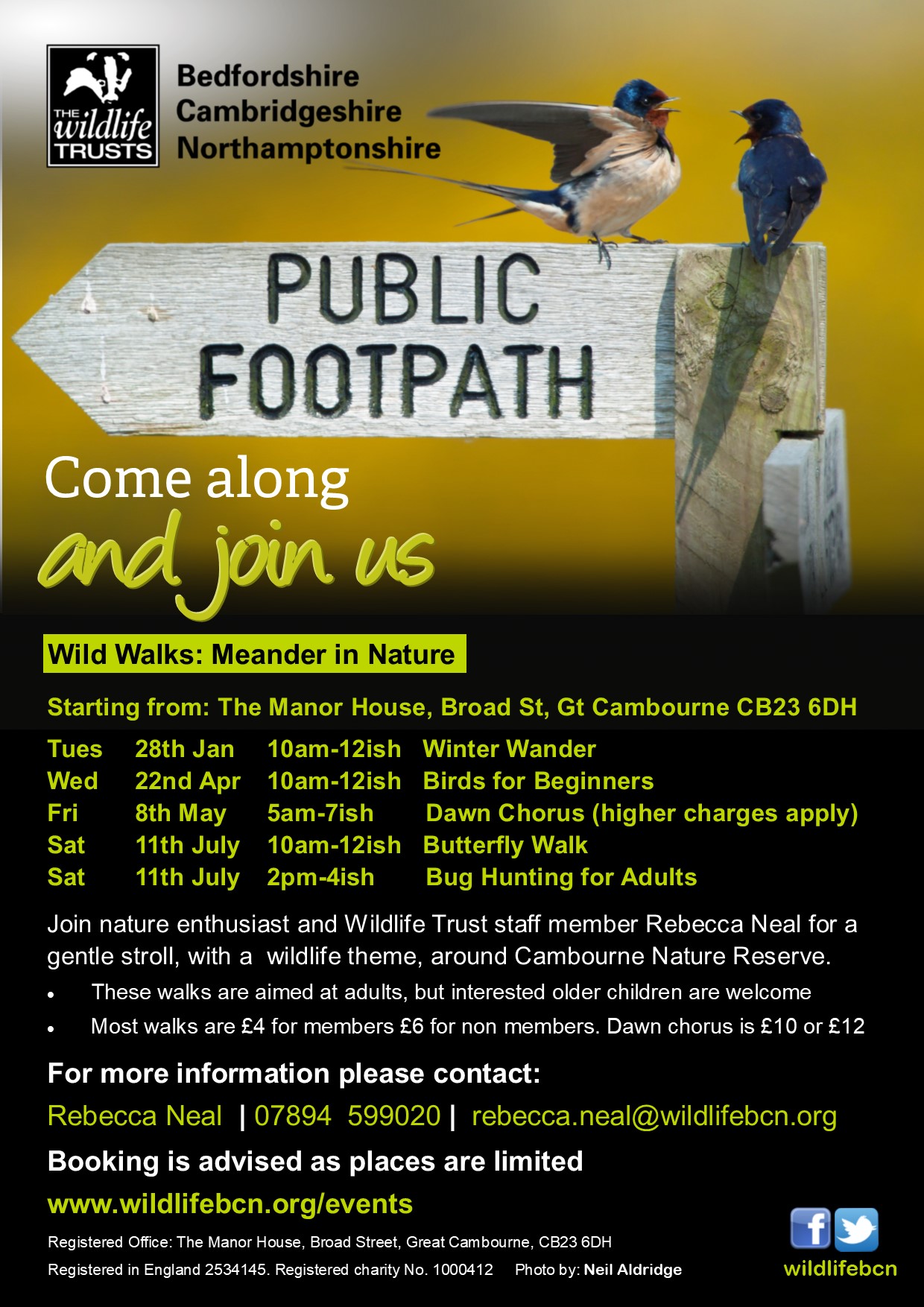 2020 Jan to July Wild Walks