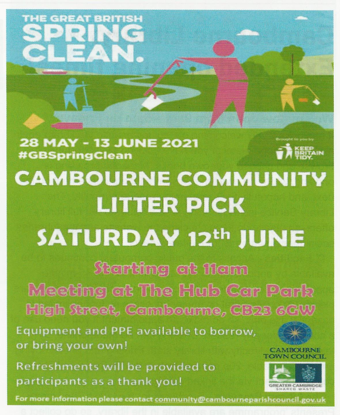 Community Litter Pick Cambourne Information
