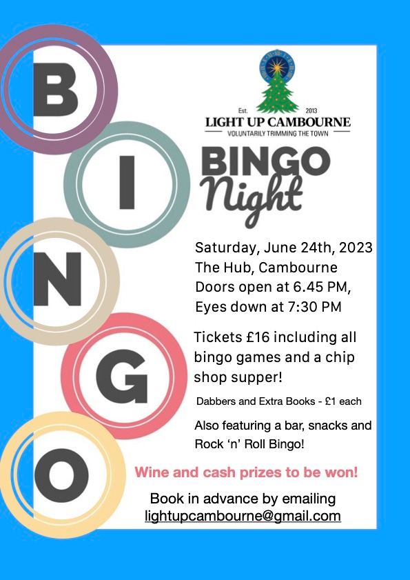 Light Up Cambourne Bingo Night Cambourne Information